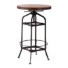 Ashbling Round Wooden Bar Table In Walnut