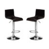 Baino Black Acrylic Bar Chairs With Chrome Base In A Pair