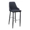 Divina Fabric Upholstered Bar Stool In Charcoal