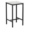 Extro Square 60cm Wooden Bar Table In Mixed Terrazzo
