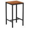 Extro Square 60cm Wooden Bar Table In Textured Copper