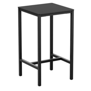 Extro Square 69cm Wooden Bar Table In Black