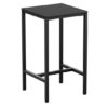 Extro Square 79cm Wooden Bar Table In Black