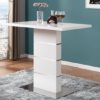 Parini Rectangular High Gloss Bar Table In White