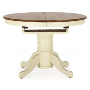 Cotswold Oval Wooden Extending Dining Table In Oak And Ivory