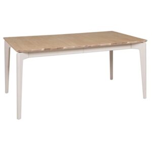 Marlon Wooden Extending Dining Table In Oak And Taupe