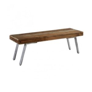 Reverso Wooden Dining Bench In Two Tone Oak