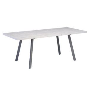 Athink Rectangular Extending Wooden Dining Table In Grey
