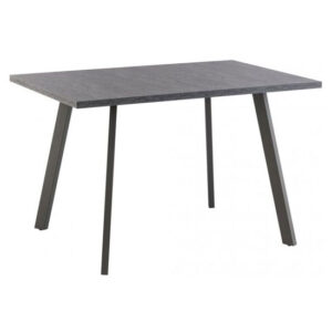 Pekato Rectangular Wooden Dining Table In Dark Grey