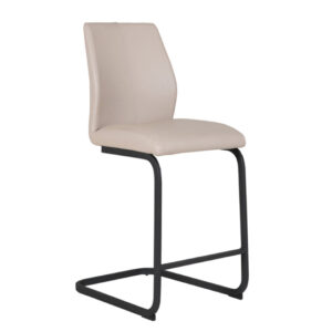 Adoncia Faux Leather Counter Bar Chair In Taupe