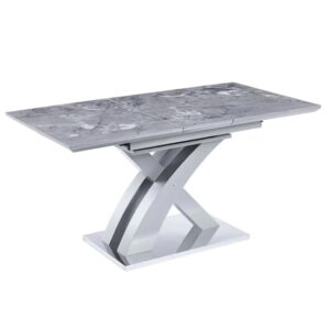 Seville Extending Sintered Stone Dining Table In Grey Effect
