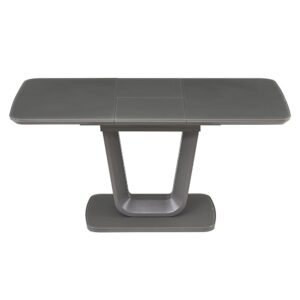 Langley Wooden Small Extending Dining Table In Graphite