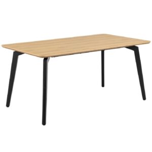 Cadott Wooden Rectangular Dining Table In Oak