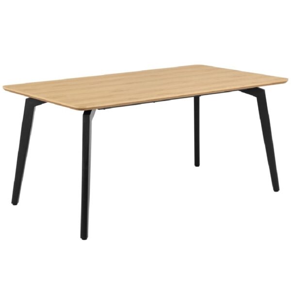 Cadott Wooden Rectangular Dining Table In Oak