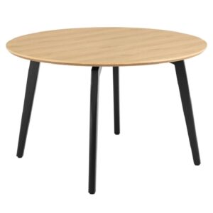 Cadott Wooden Round Dining Table In Oak