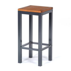 Dylan Brown Wooden Bar Stools In Pair