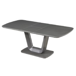 Langley Wooden Large Extending Dining Table In Graphite